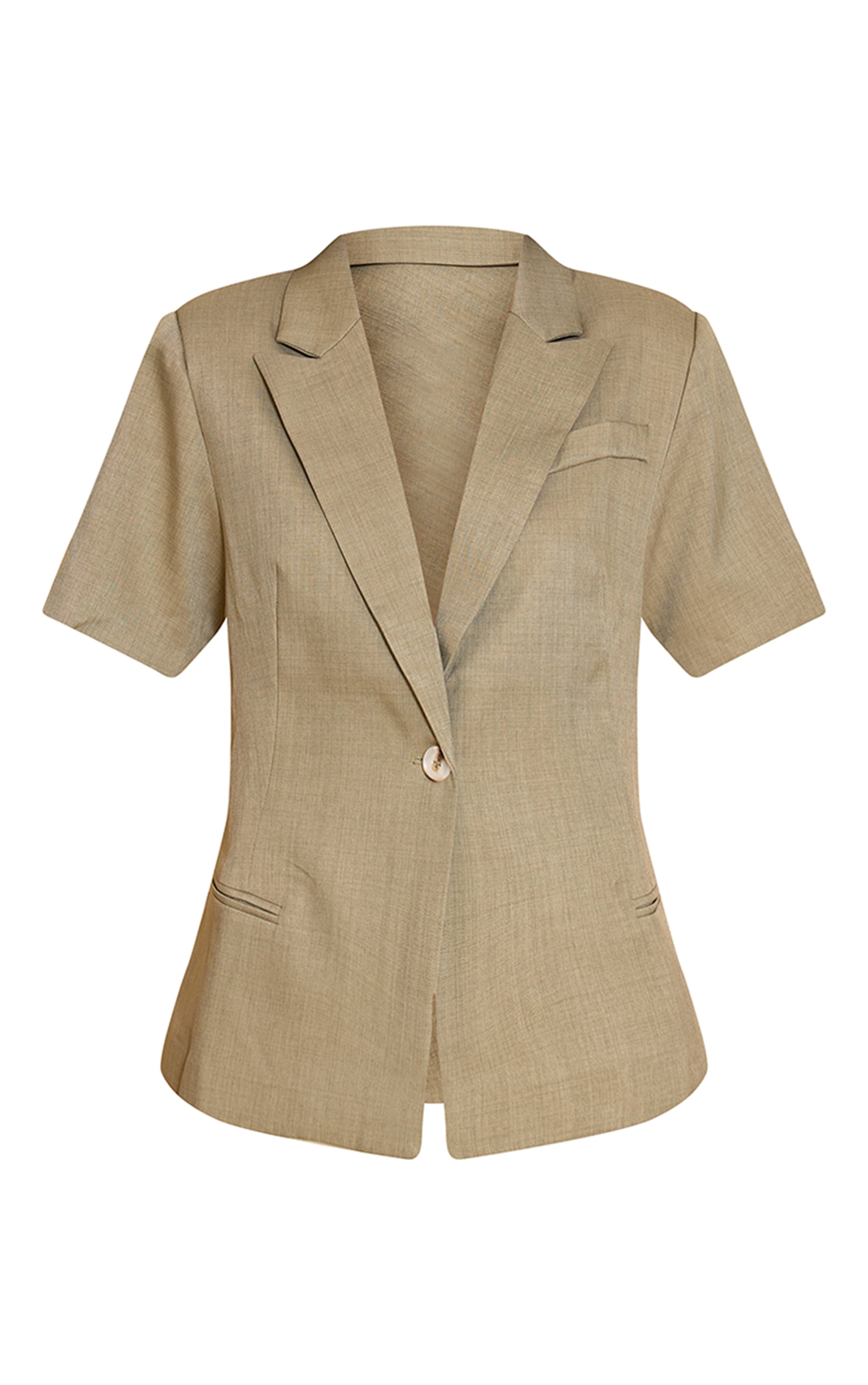 Sage Shortsleeve Boxy Single Breasted Blazer image 5