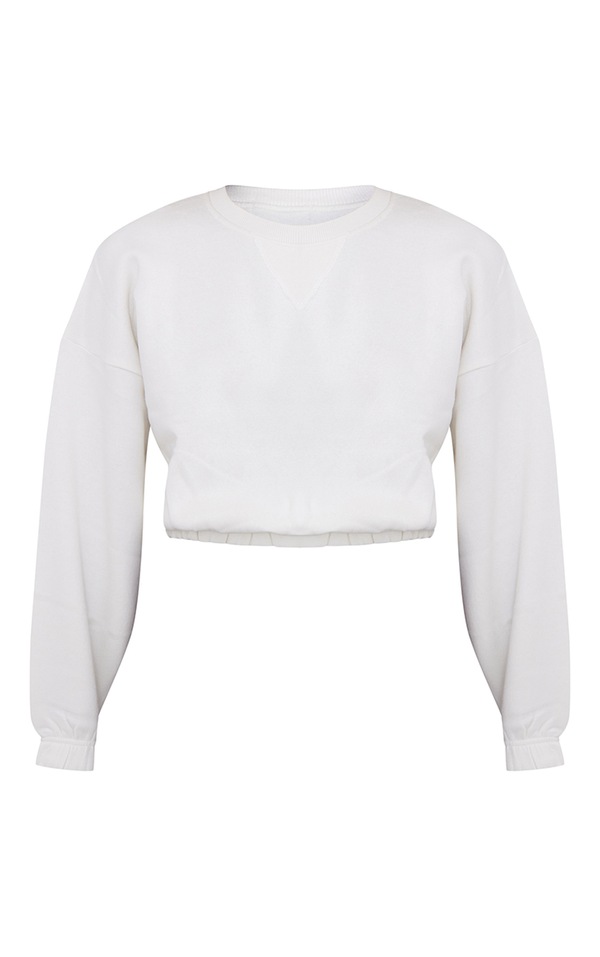 Inferno Printed Cream Oversized Sweatshirt