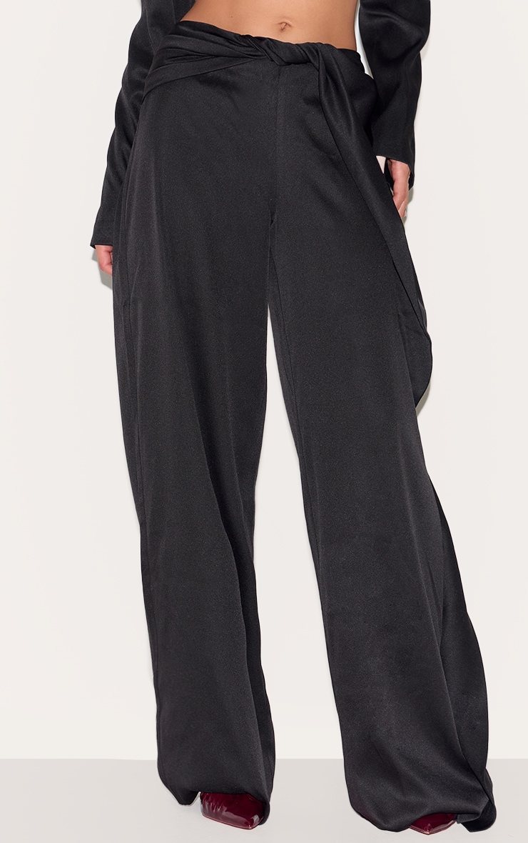 Black Twist Detail Pants | Co-ords | PrettyLittleThing USA