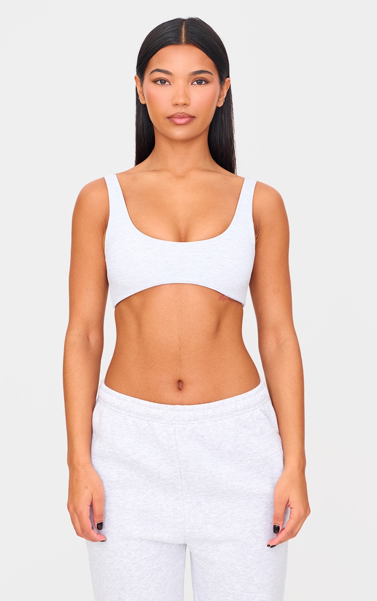Ash Grey Sculpt Double Layer Padded Sports Bra image 1