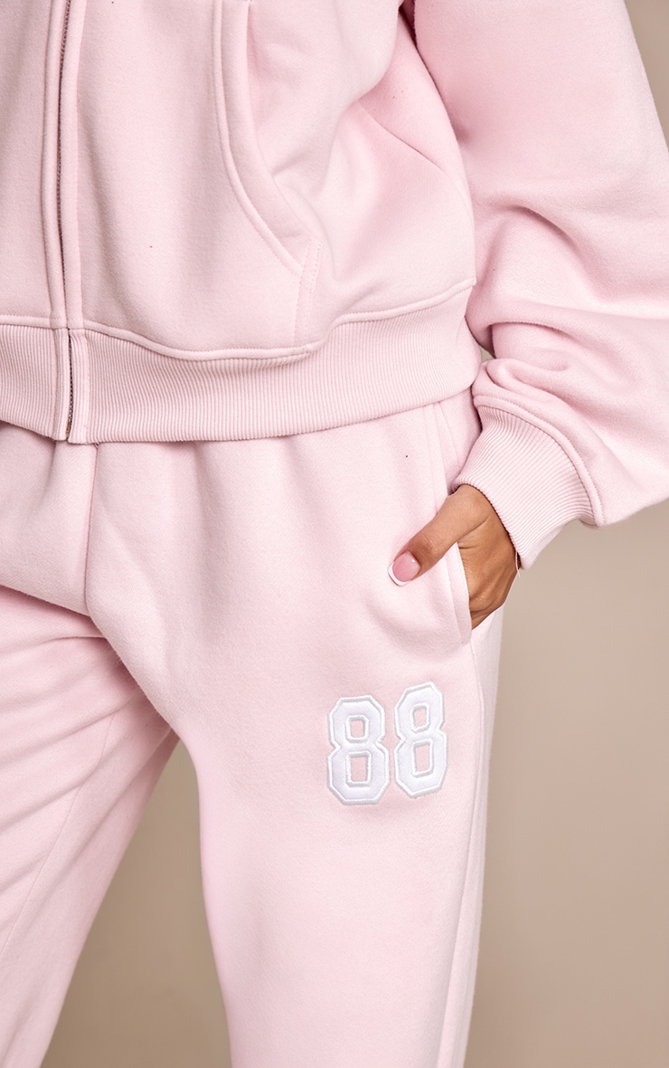 Petite Baby Pink Graphic Wide Leg Sweatpants image 4