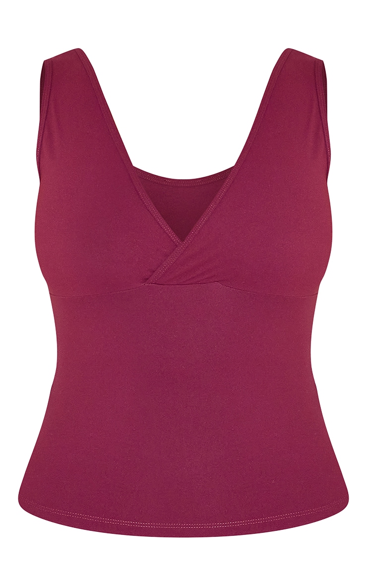 Shape Wine Sculpt Active Wrap V Neck Long Line Top image 5
