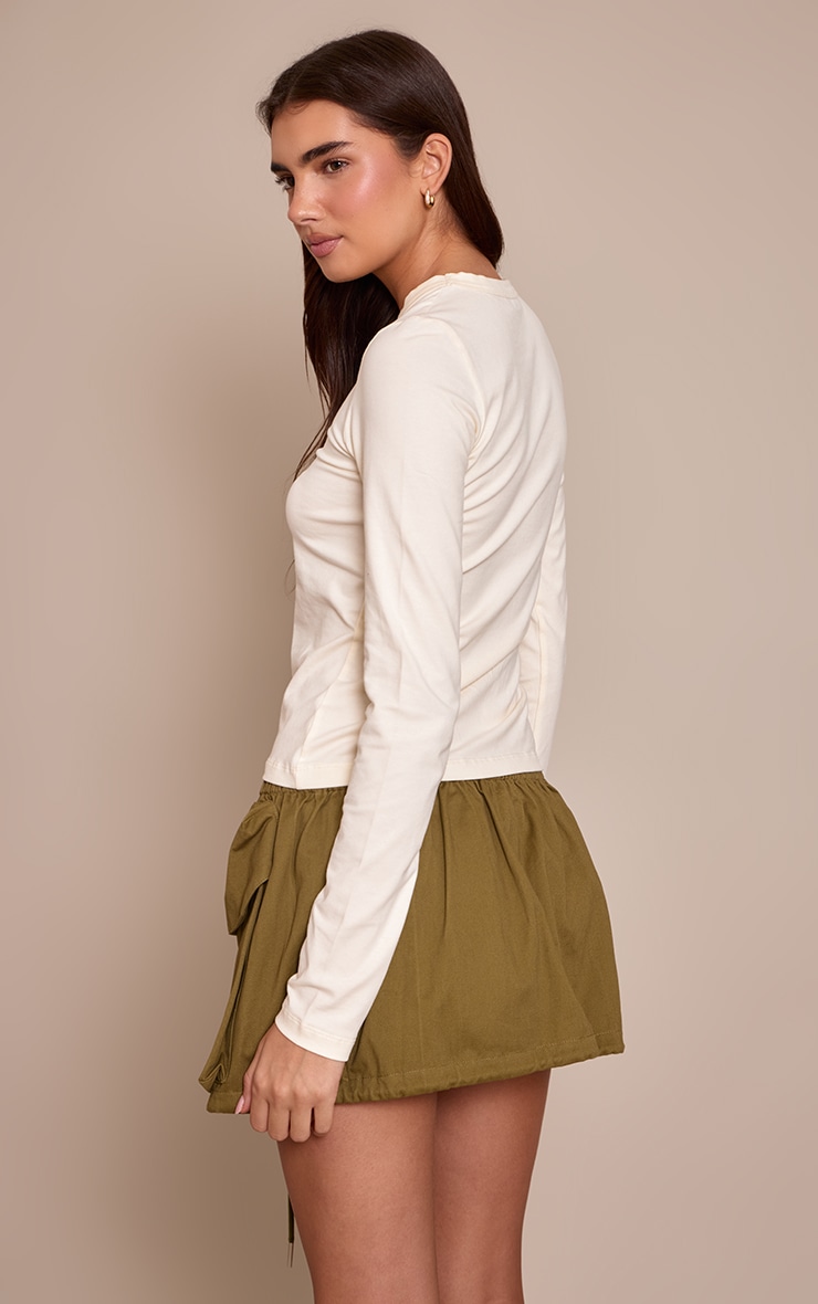 Green Woven Utility Pocket Mini Skirt image 2