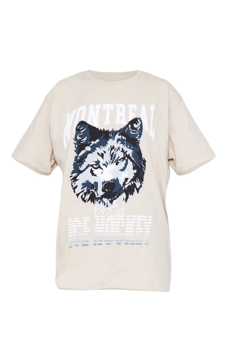 Stone Montreal Wolf Printed T Shirt image 5