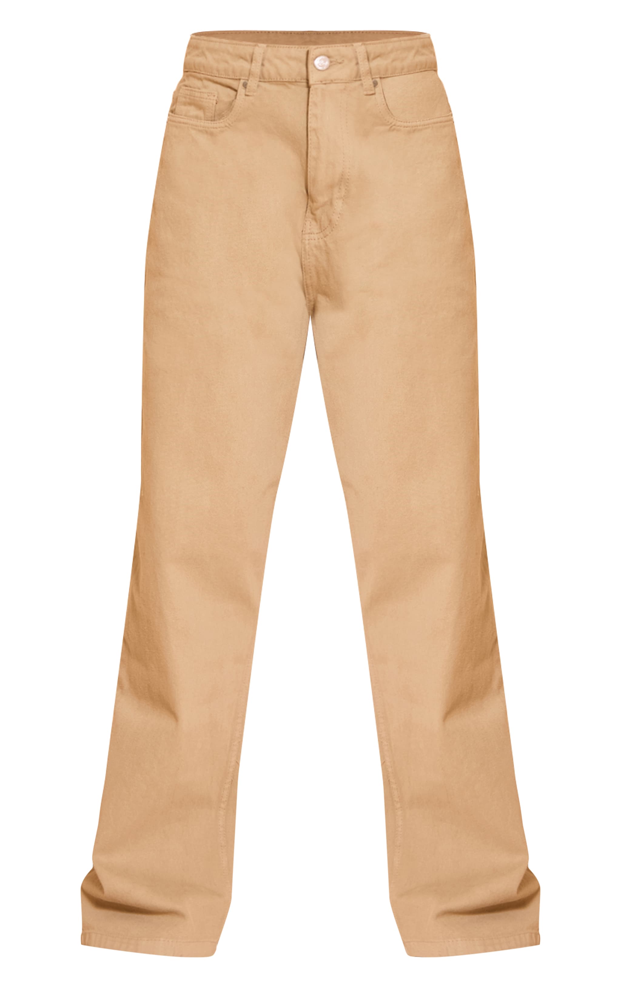 Washed Khaki Mid Rise Wide Leg Jeans image 5