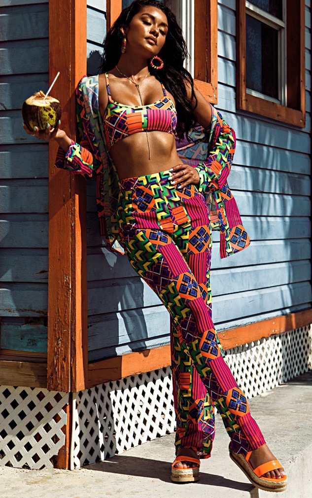 Multi Geo Print Beach Flares
