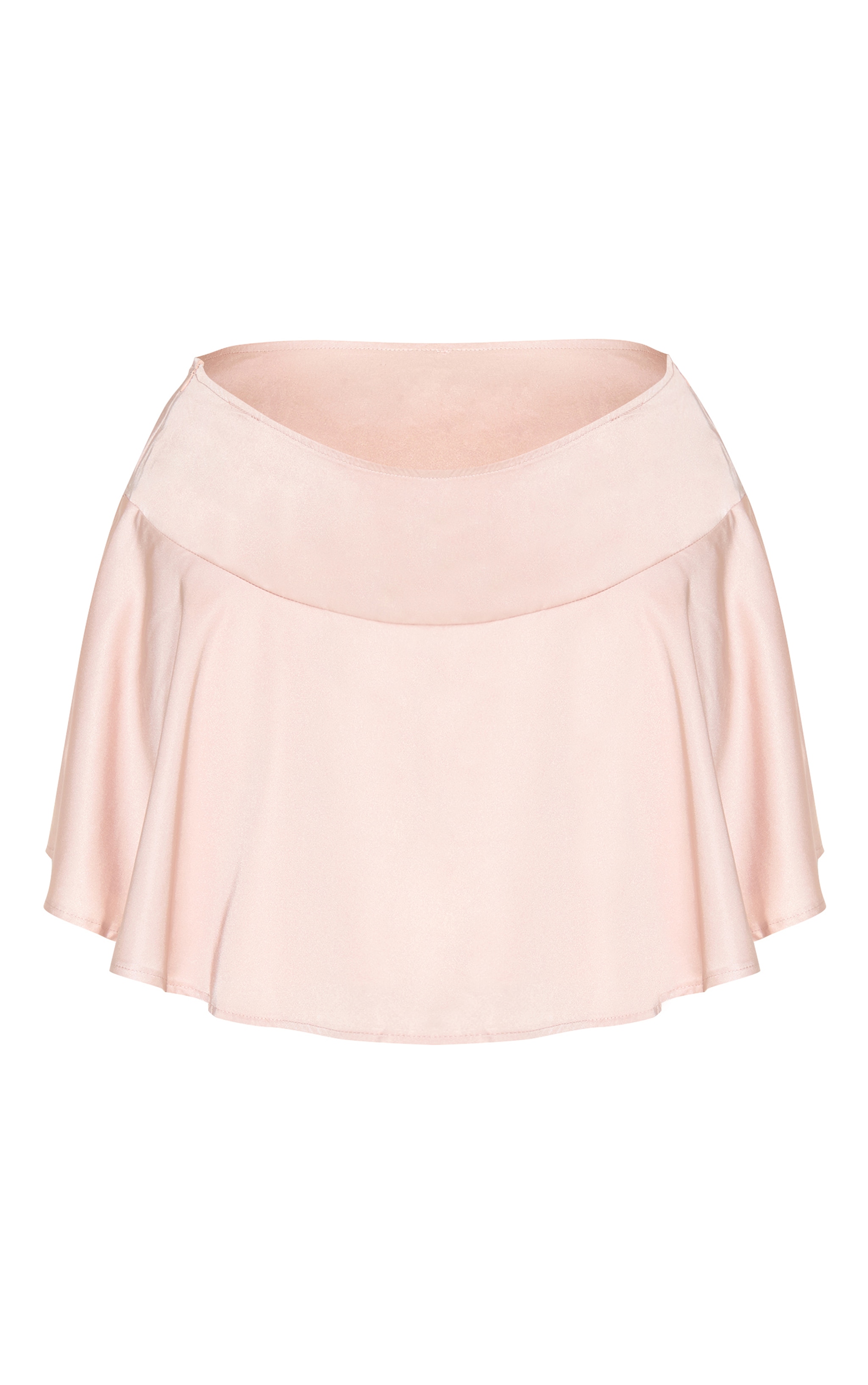 Plus Dusty Pink Satin Floaty A Line Mini Skirt image 6