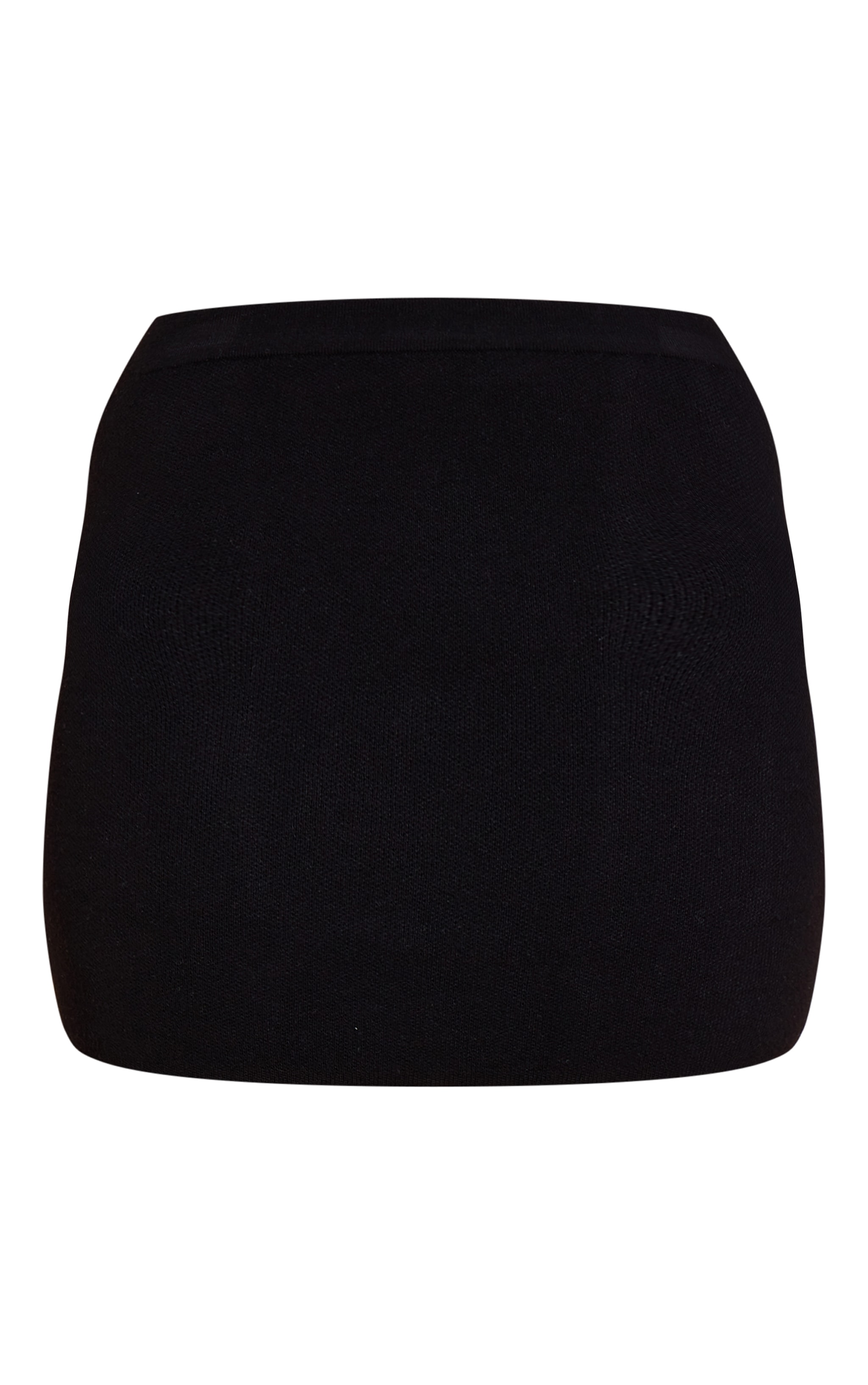 Black Fine Knit Mini Skirt image 6