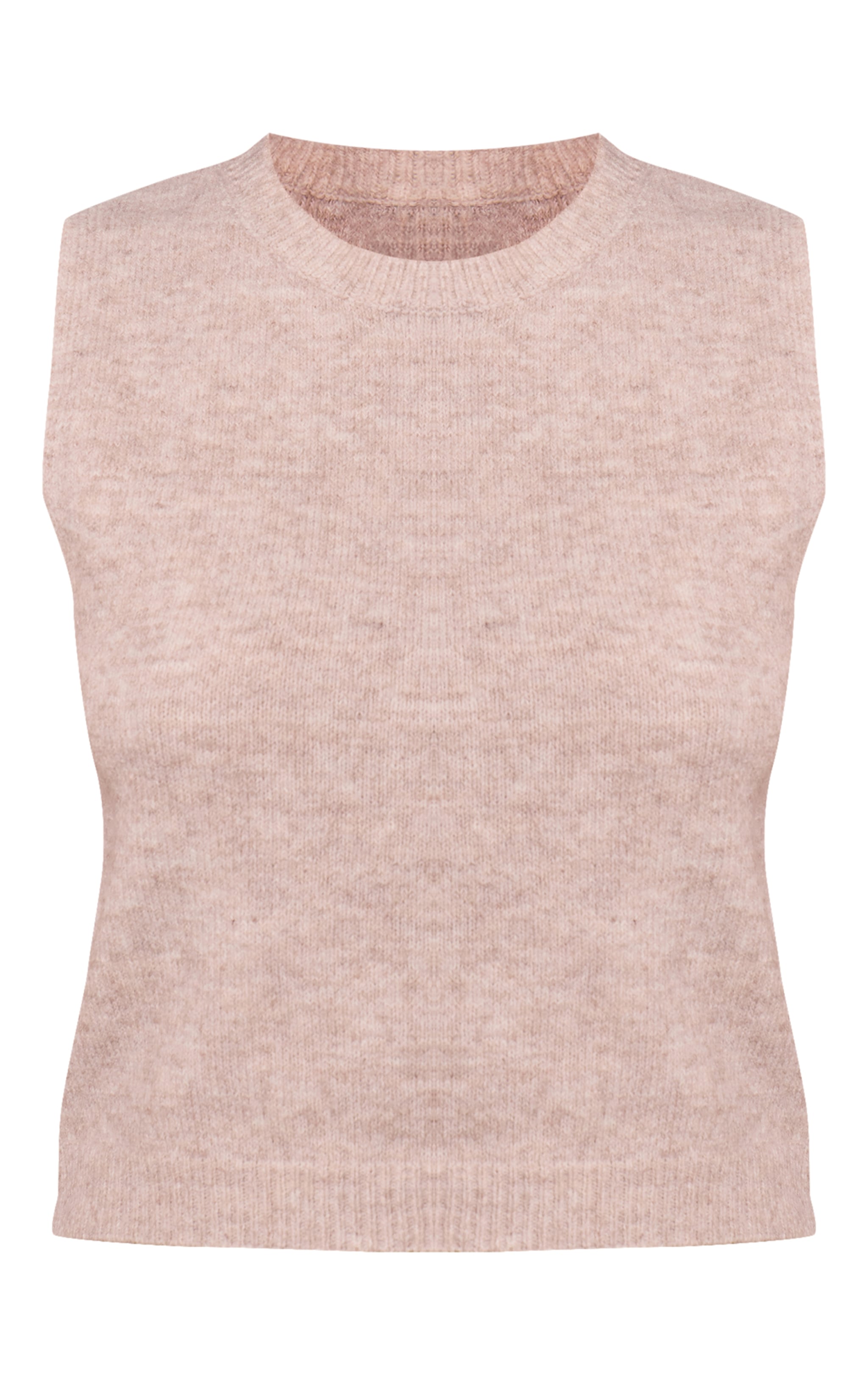 Petite Beige Knitted Vest Top image 5
