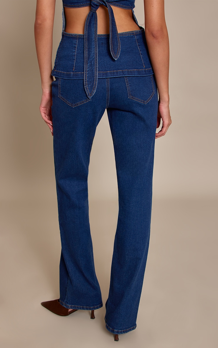 Indigo Stretch Denim Flares image 3