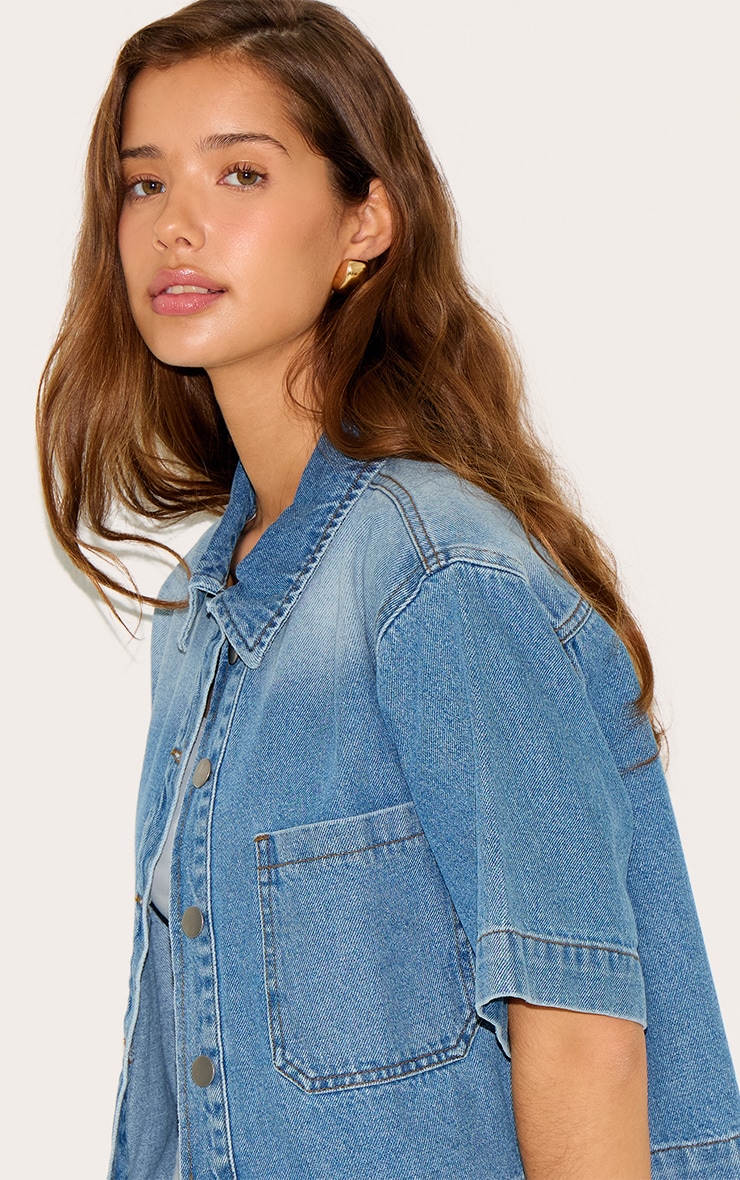 美品 AMERI MINMAL DENIM SHIRT スリット コットン - メルカリ