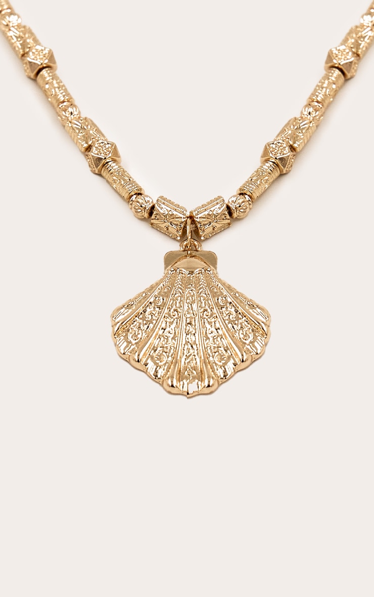 Doré Shell Chain Détail Necklace image 3