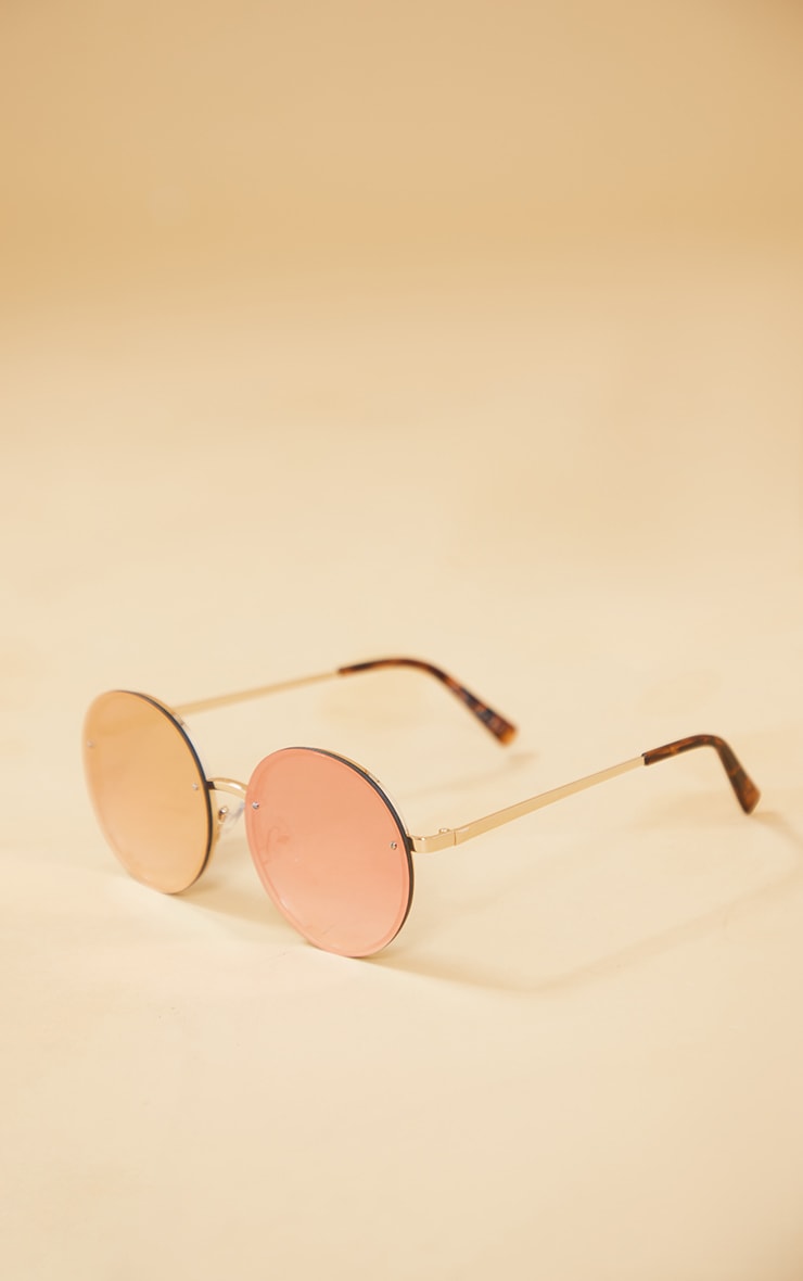 Jeepers Peepers Rose Gold Metal Round Sunglasses image 2