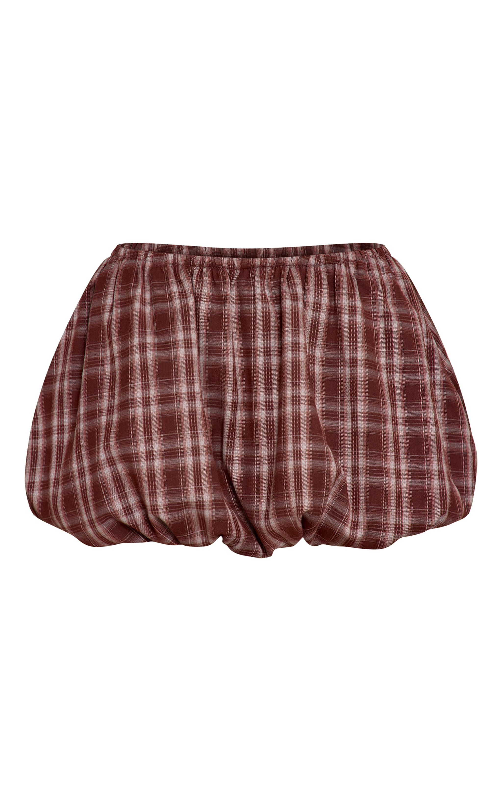 Mini-jupe bouffante marron imprimé carreaux image 6