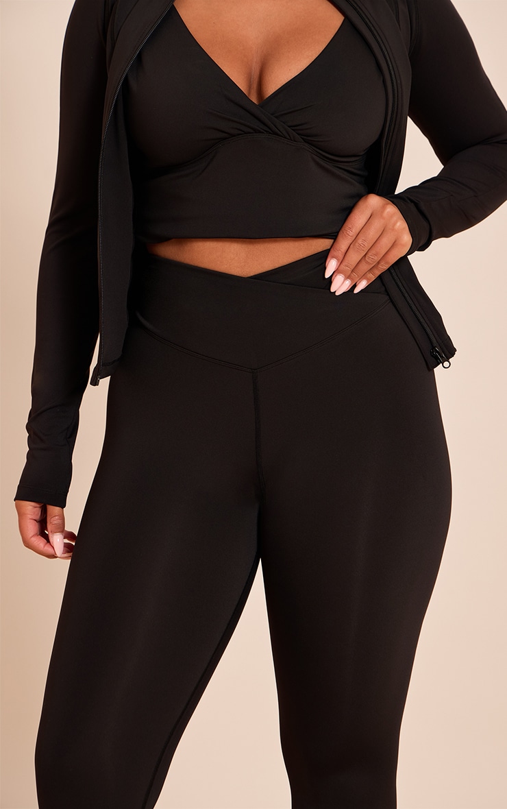 Shape Black Sculpt Wrap V Front Leggings image 4