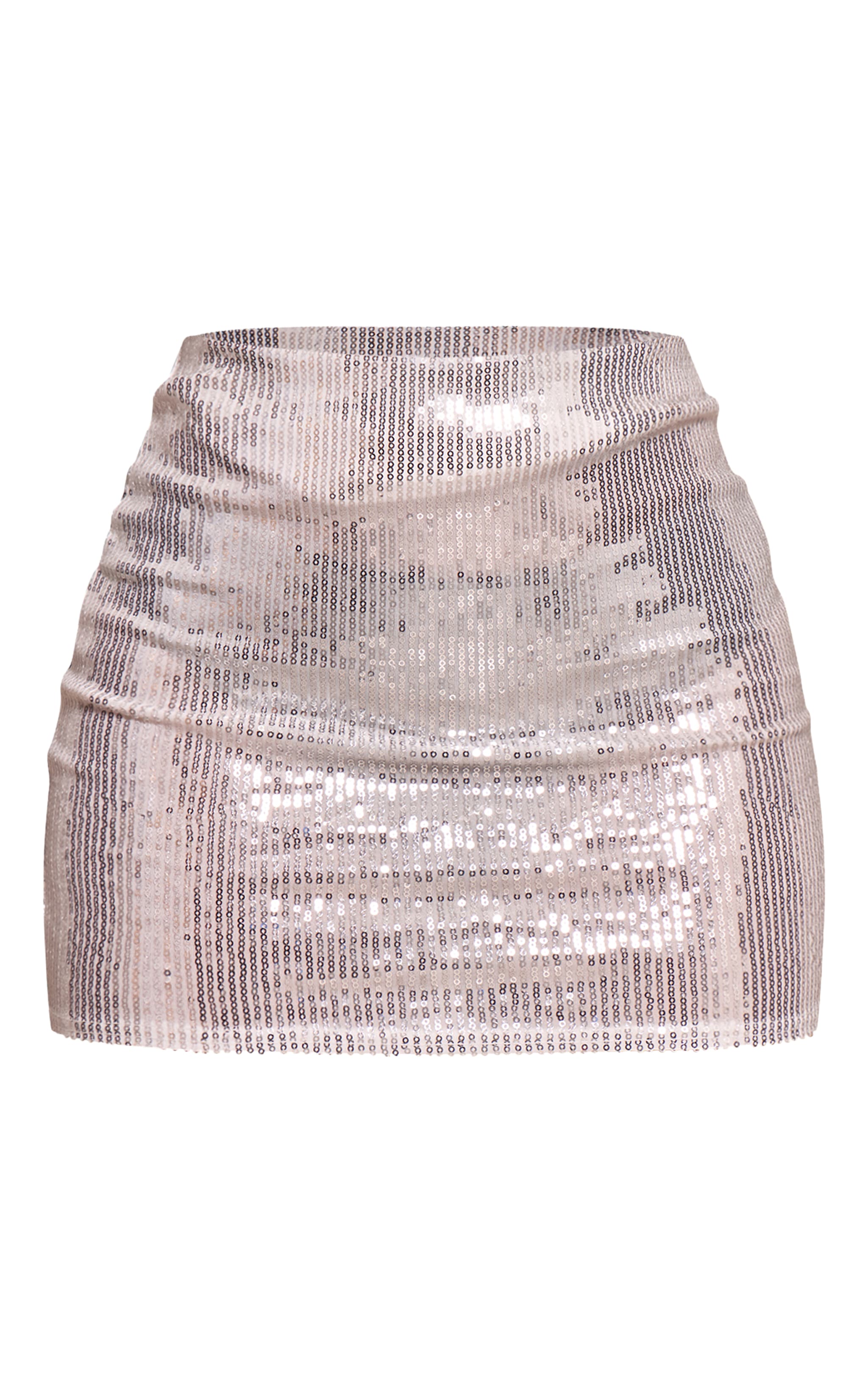 Petite Silver Sequin Micro Mini Skirt image 6