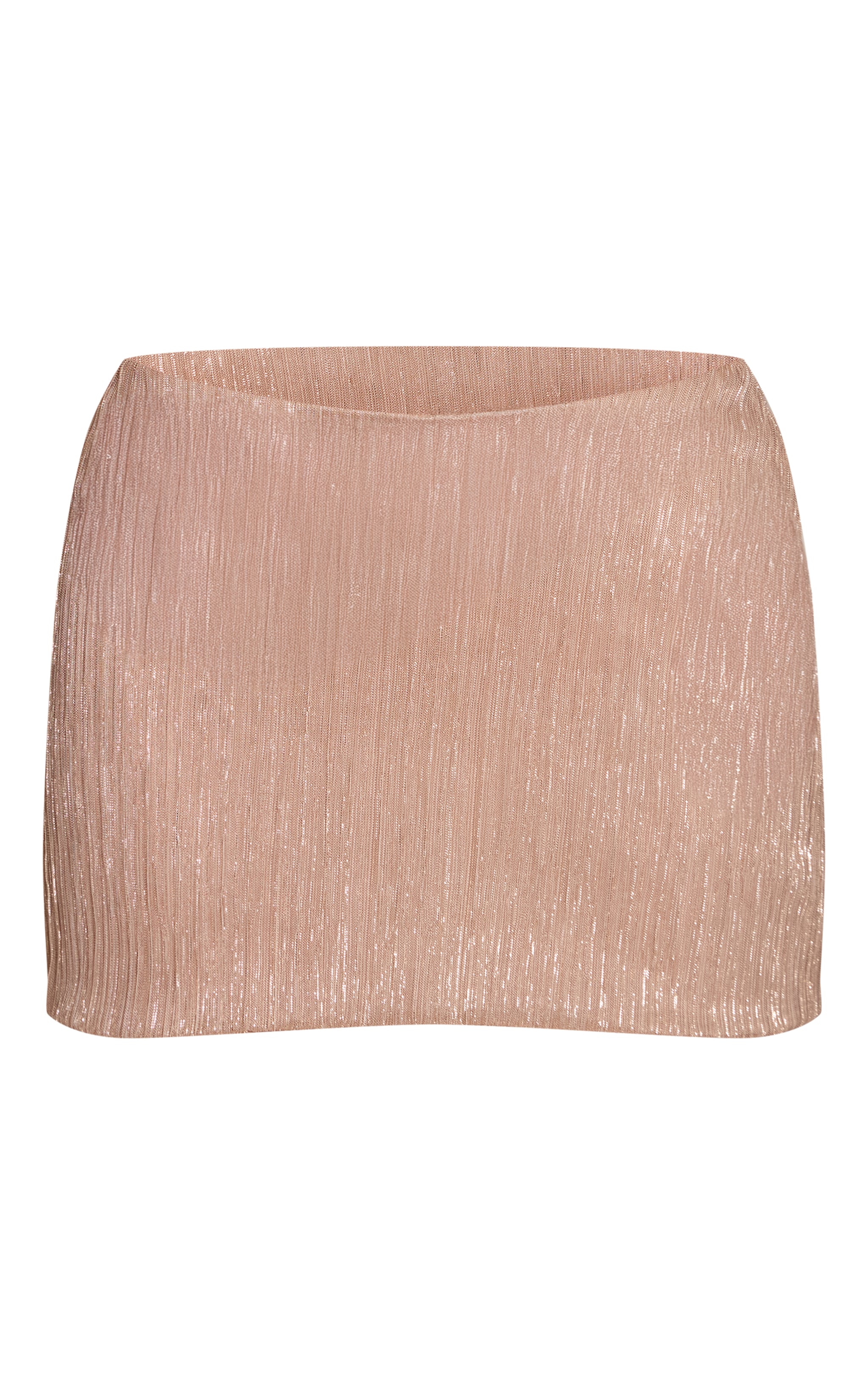 Gold Glitter Textured Foldover Mini Skirt image 6