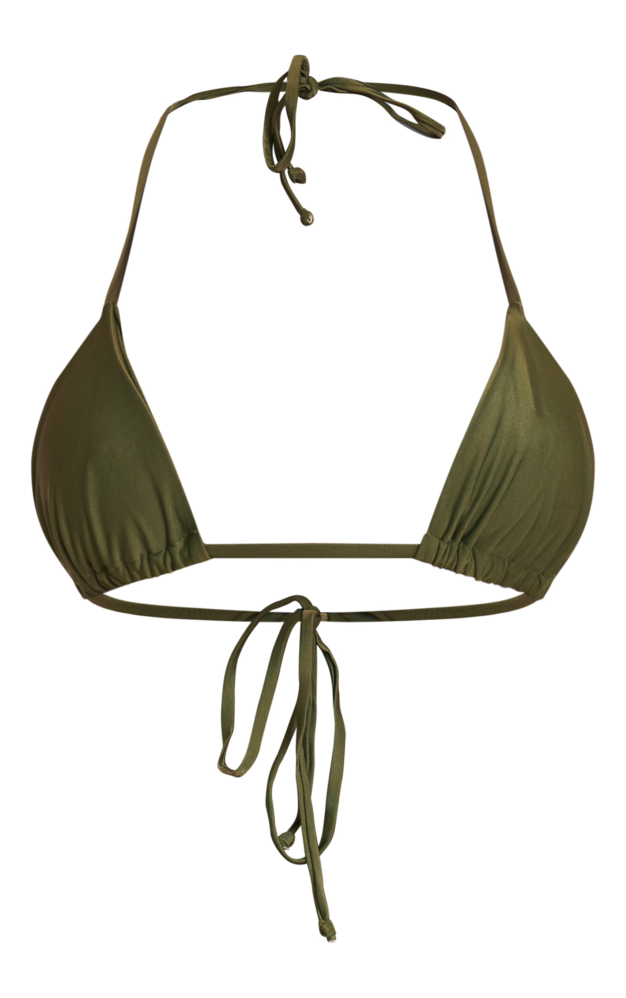 Pale Khaki Mix & Match Triangle Bikini Top image 5
