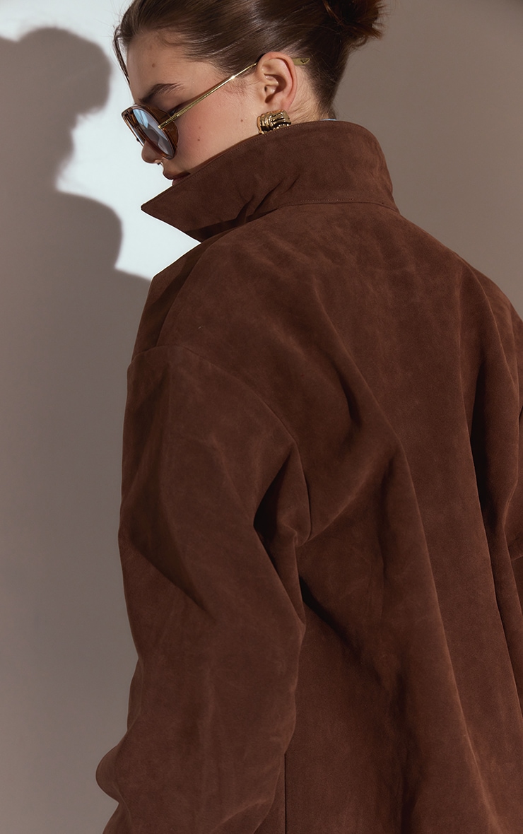 Clay Faux Suede Pocket Detail Jacket image 3