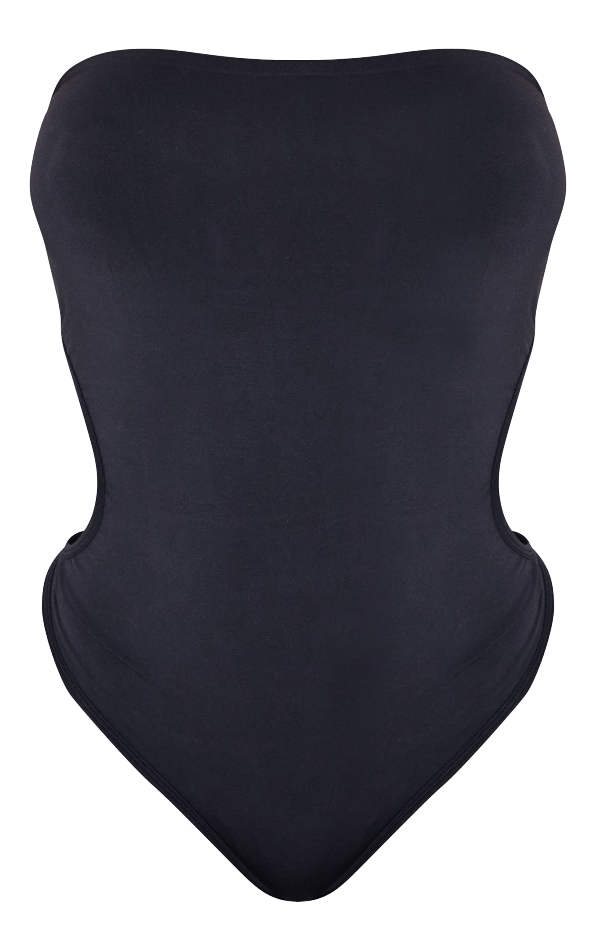 Shape Black Seamless Open Back Bandeau Bodysuit image 5