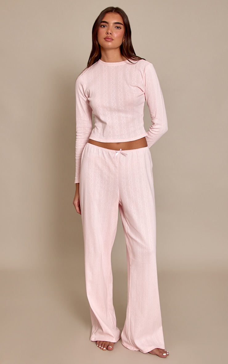 Baby Pink Pointelle Pyjama Trousers