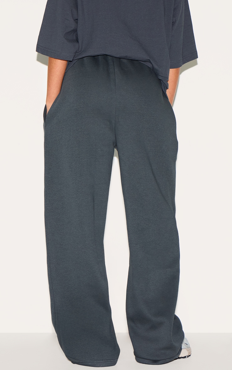 Petite Charcoal Oversized Wide Leg Sweatpants image 3