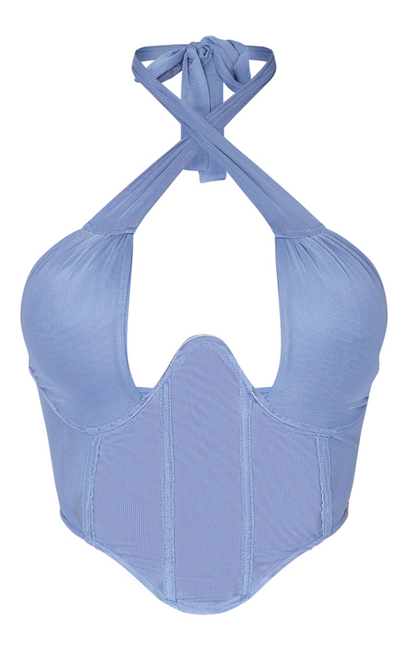 Shape Powder Blue Double Layered Neck Corset Top Shape shape-powder-blue-double-layered-neck-corset-top-shape