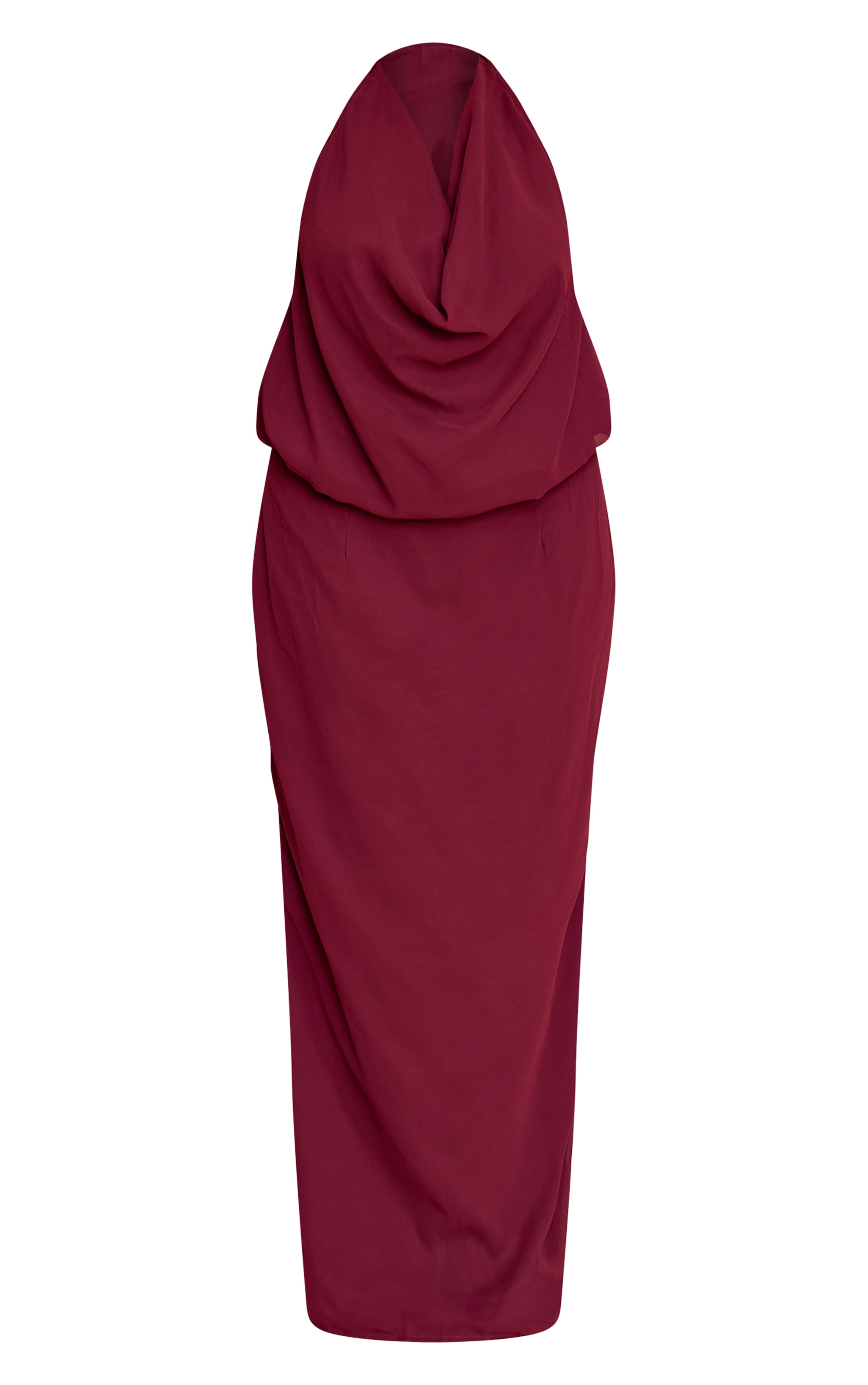 Plus Plum Chiffon Cowl Neck Maxi Dress image 5