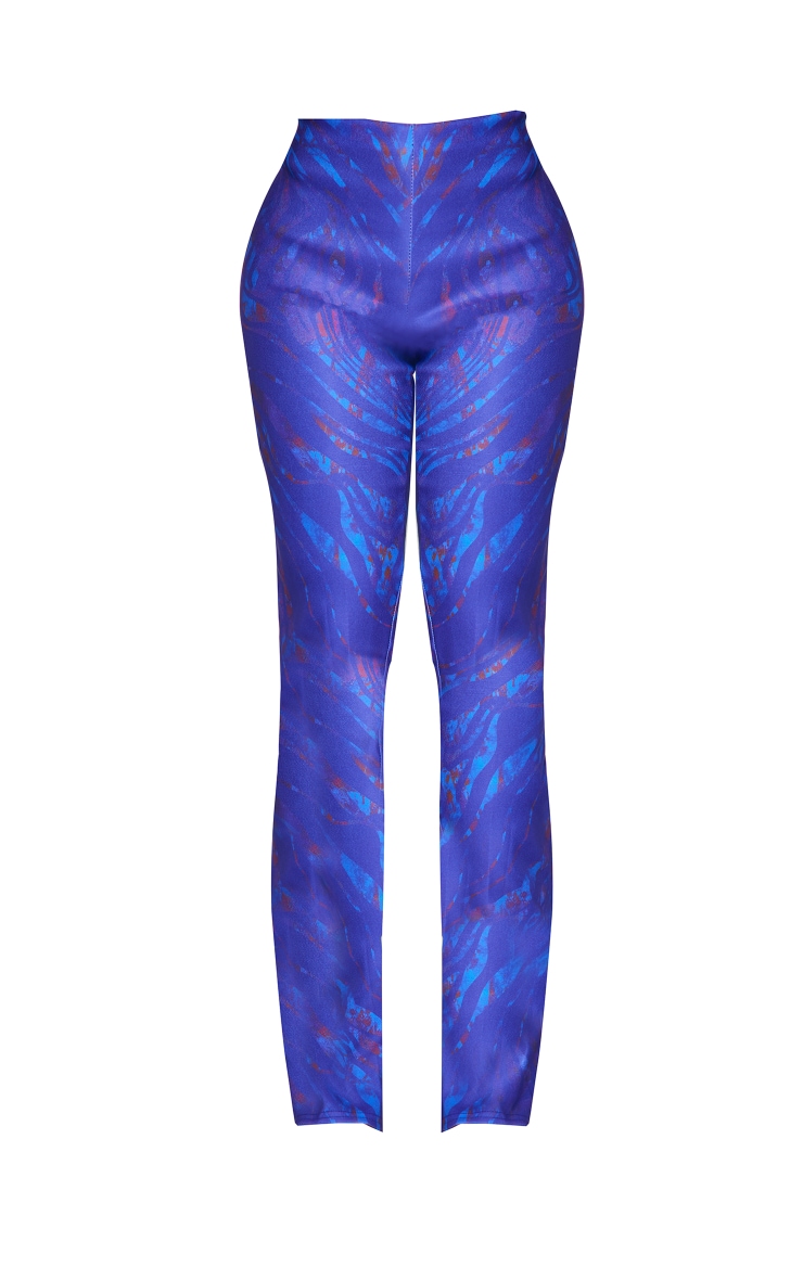 Petite Abstract Print Low Rise Flare Trouser image 5