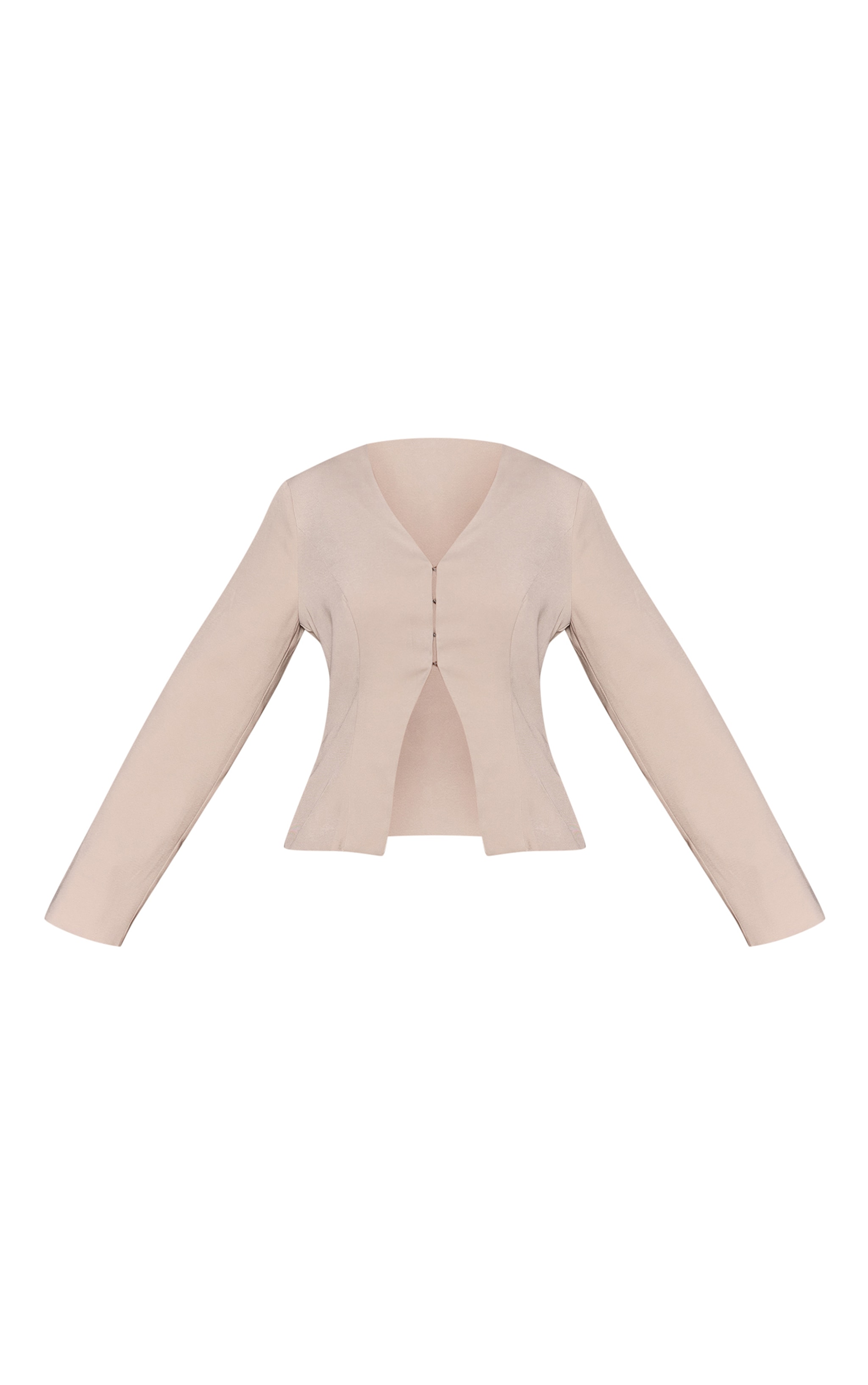 Shape Stone Hook &  Eye Fitted Blazer  image 5