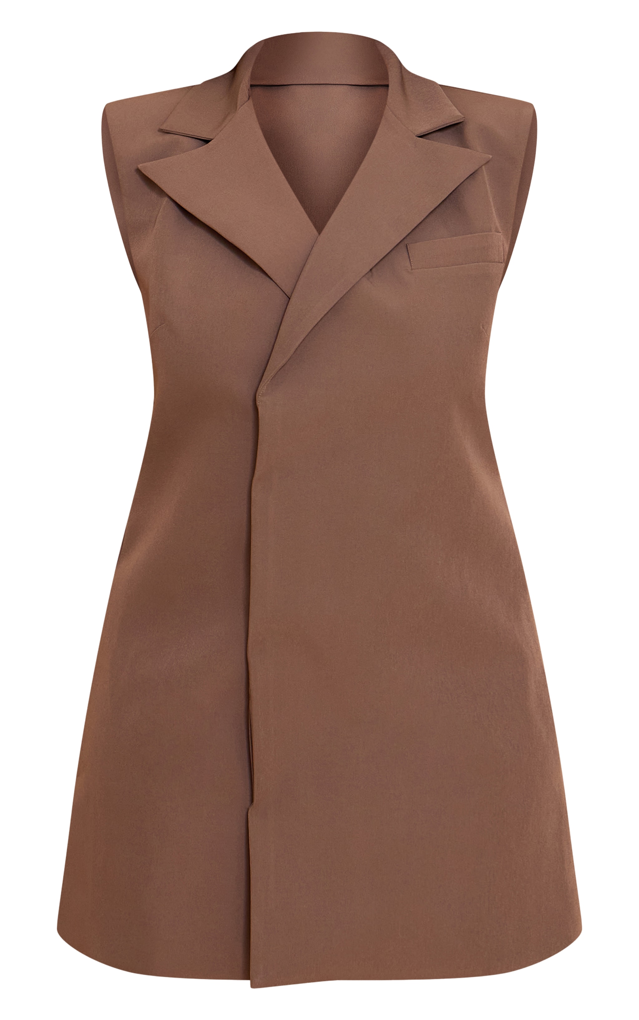 Shape Mushroom Tailored Sleevless Adjustable Waist Blazer Dress image 5