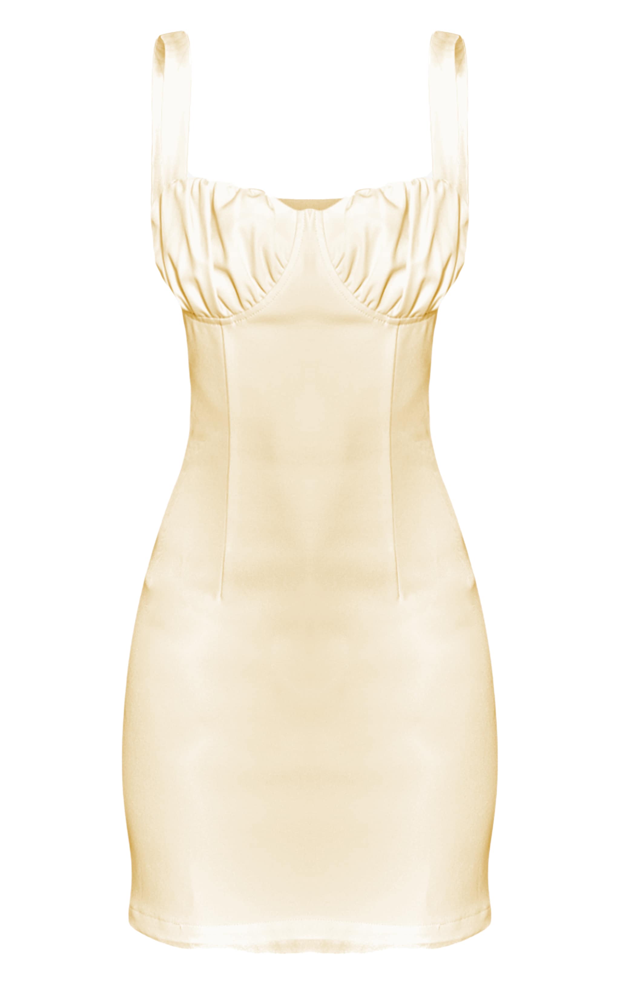 Lemon Ruched Cup Detail Sleeveless Bodycon Dress image 5