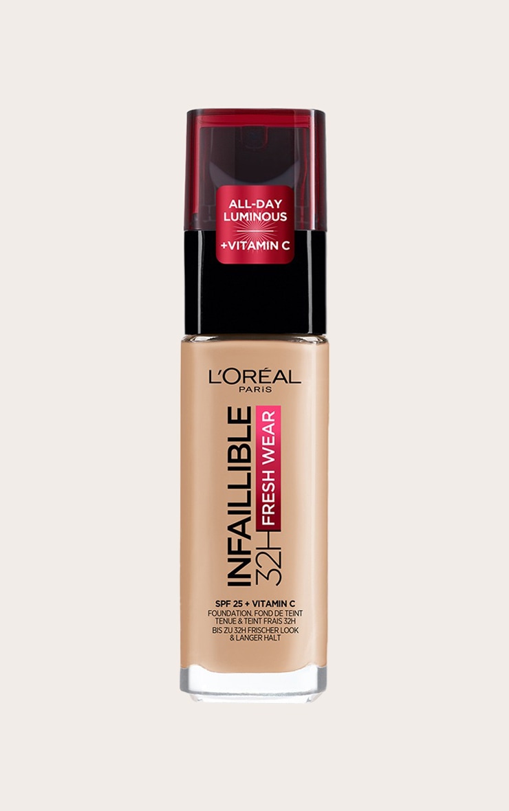 L'Oreal Paris Infallible 32H Fresh Wear Foundation 145 Rose Beige Vitamin C SPF 25 image 1