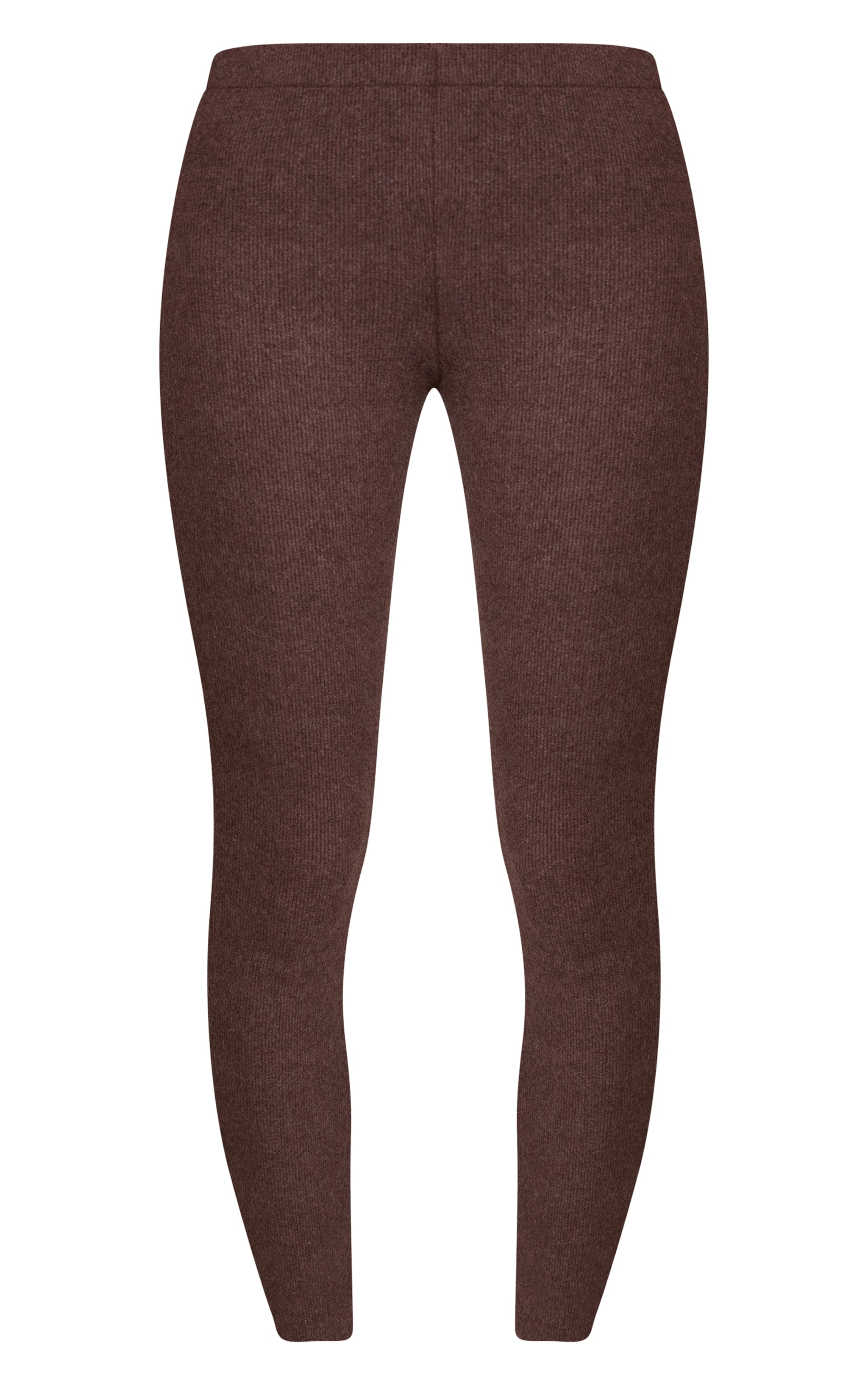 Chocolate Brushed Rib Leggings image 5