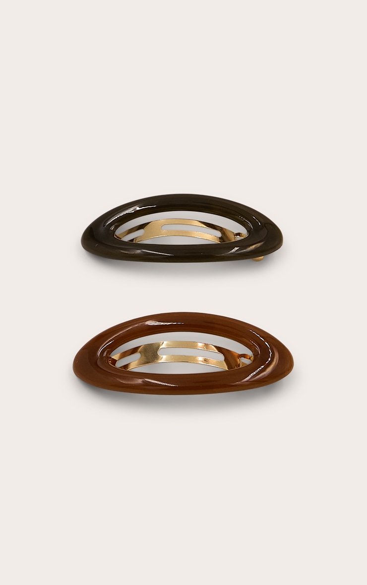Resin Oval Hair Clip Multi-Pack image 2