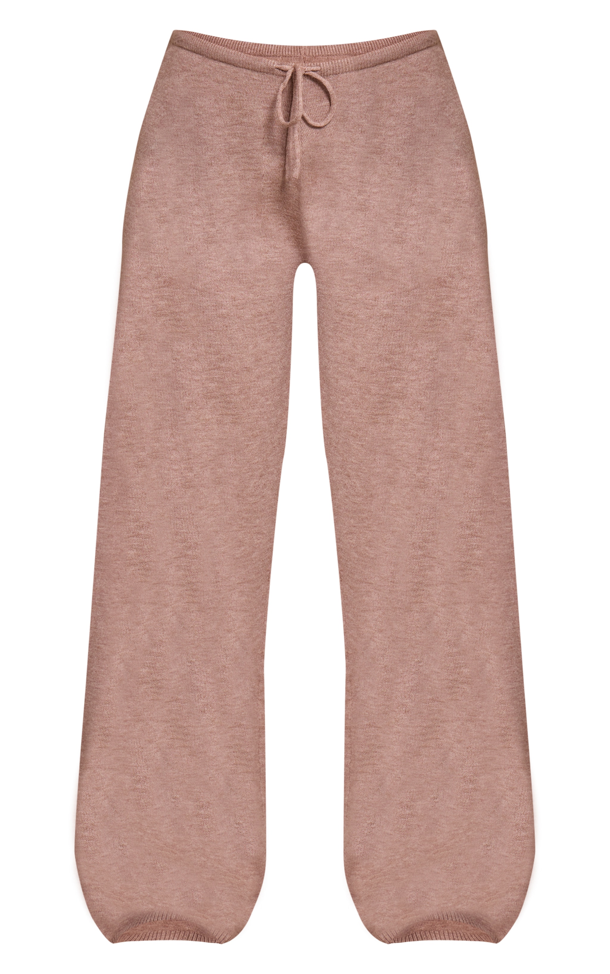 Petite Taupe Wide Leg Knitted Pants image 5