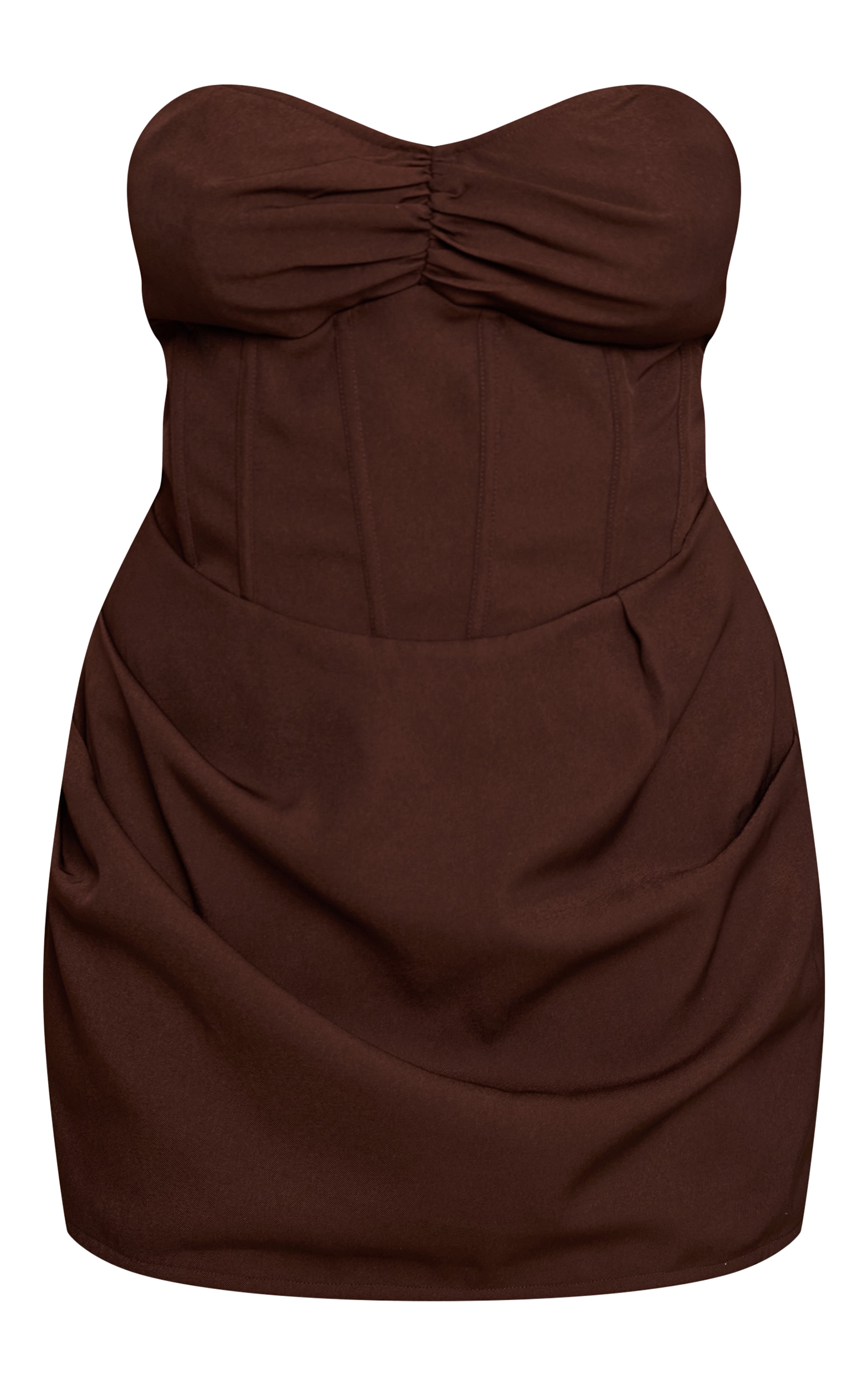 Shape Chocolate Ruched Corset Bandeau Mini Dress image 5