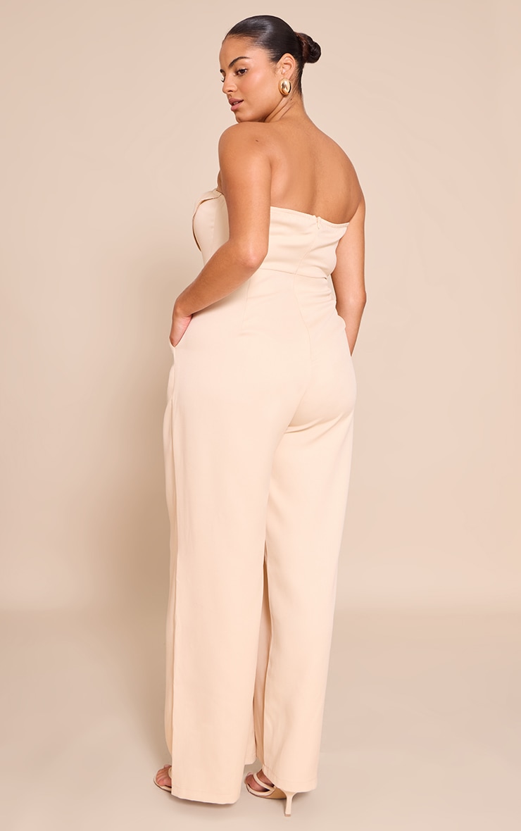 Plus Stone Bandeau Cowl Neck Pocket Detail Jumpsuit image 2