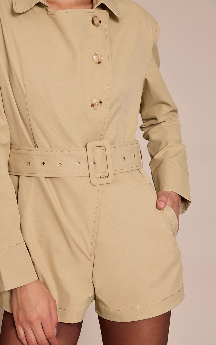 Stone Trench Belt Detail Romper image 4