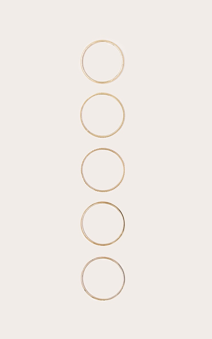 Gold Slim Multi-pack Ring image 3