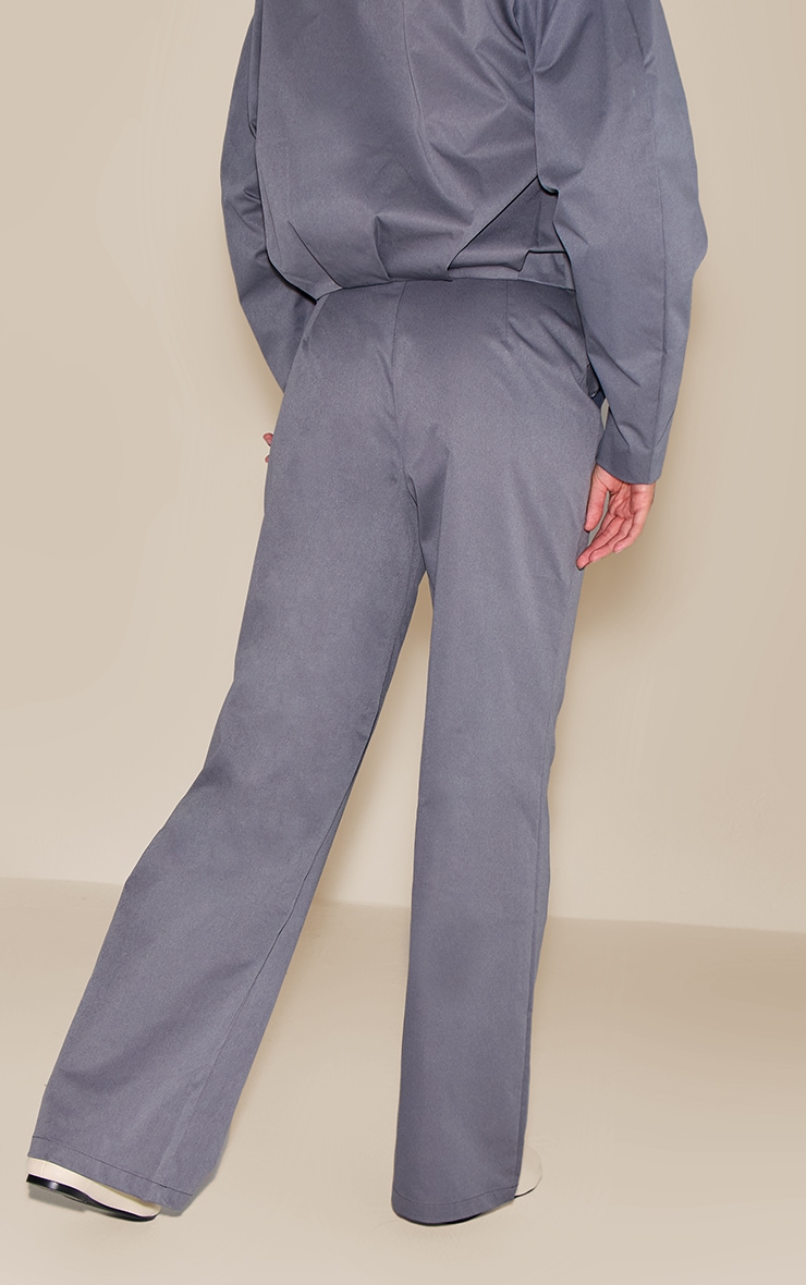Charcoal Pleated Wide Leg Pant image 3