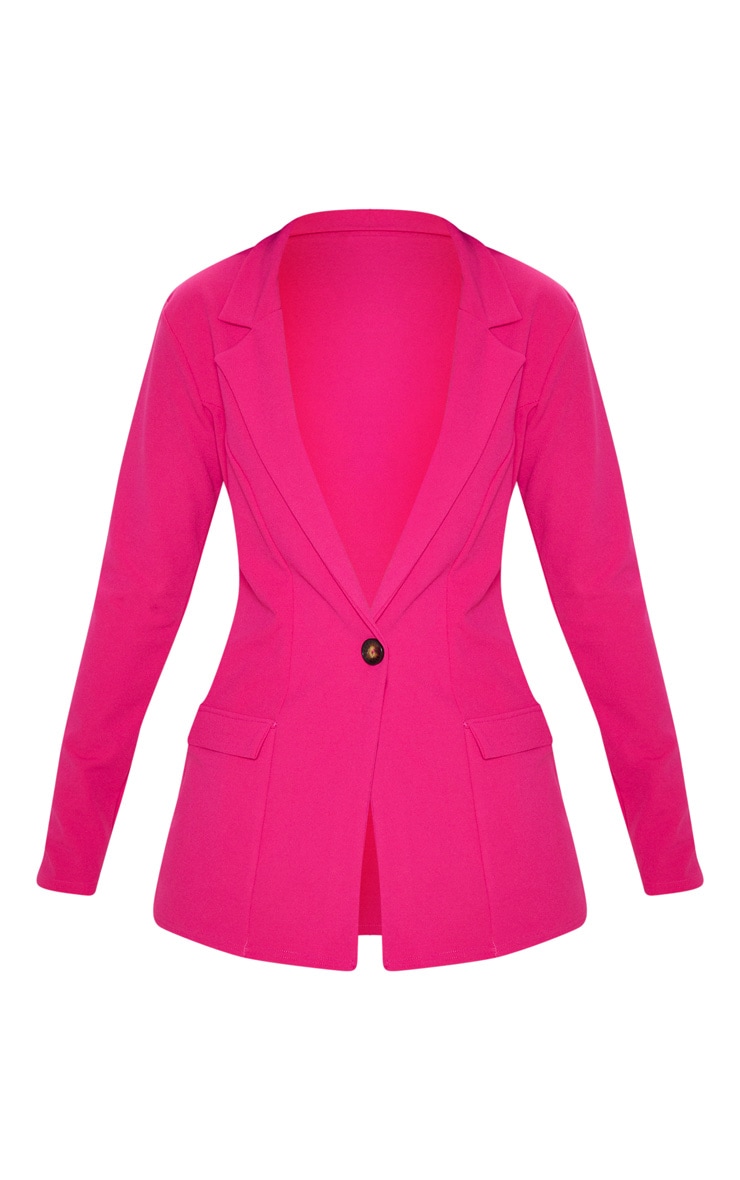 Pink crepe blazer clearance