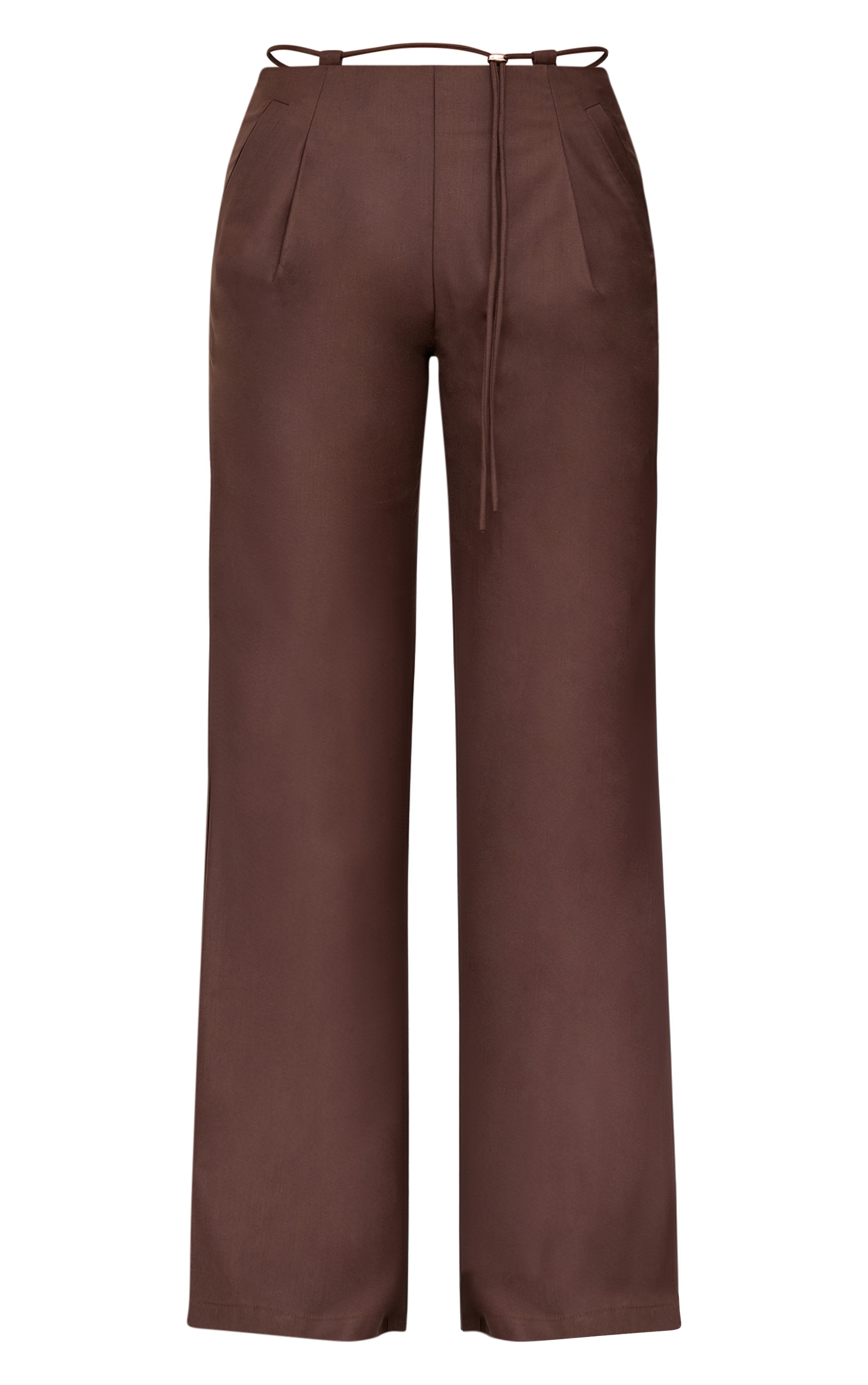 魅力的な価格 Chocolate Low Rise Thin Belt Straight Leg Trousers | Bottoms パンツ