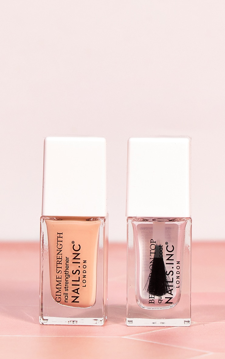 Nails Inc Gimme Strength & Better On Top Mini Nail Treatment Duo image 2