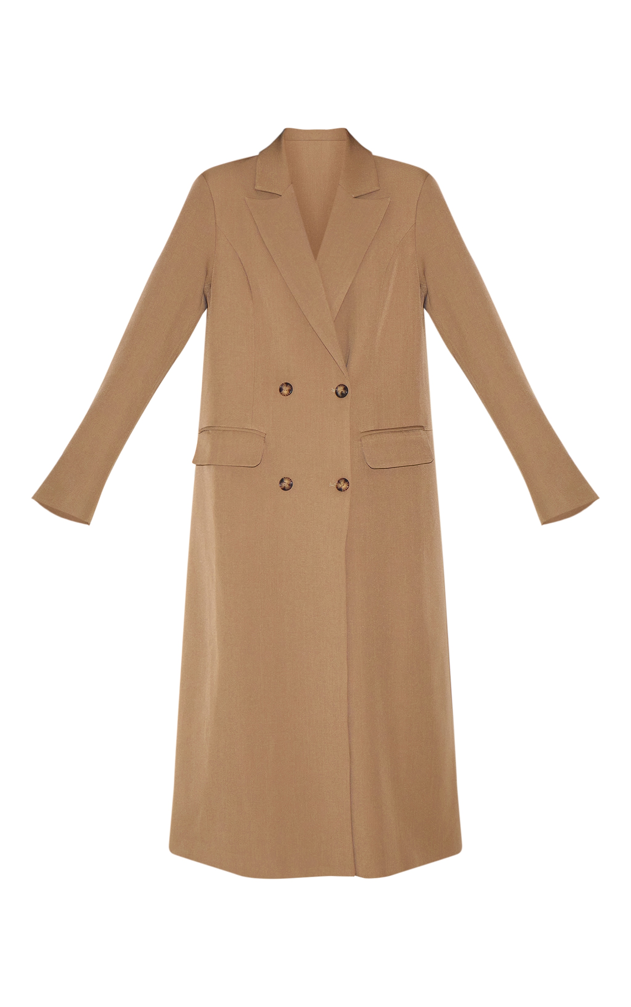 Taupe Maxi Length Duster Coat image 5