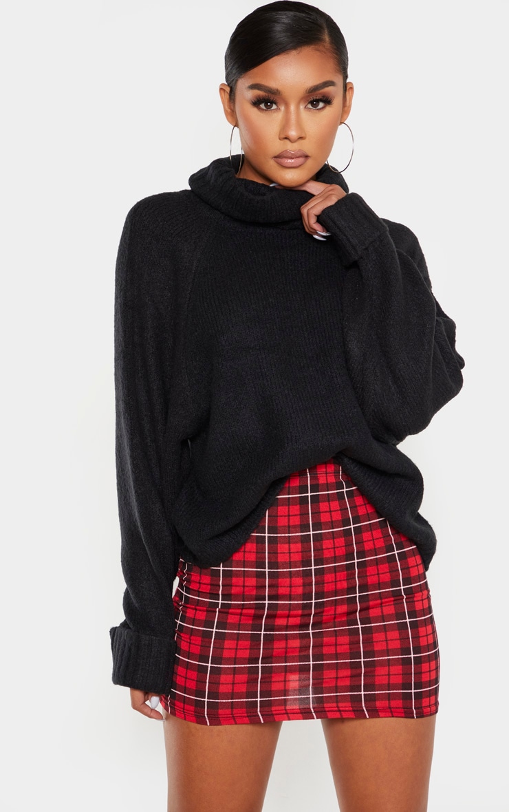 Tartan Check Print Mini Skirt