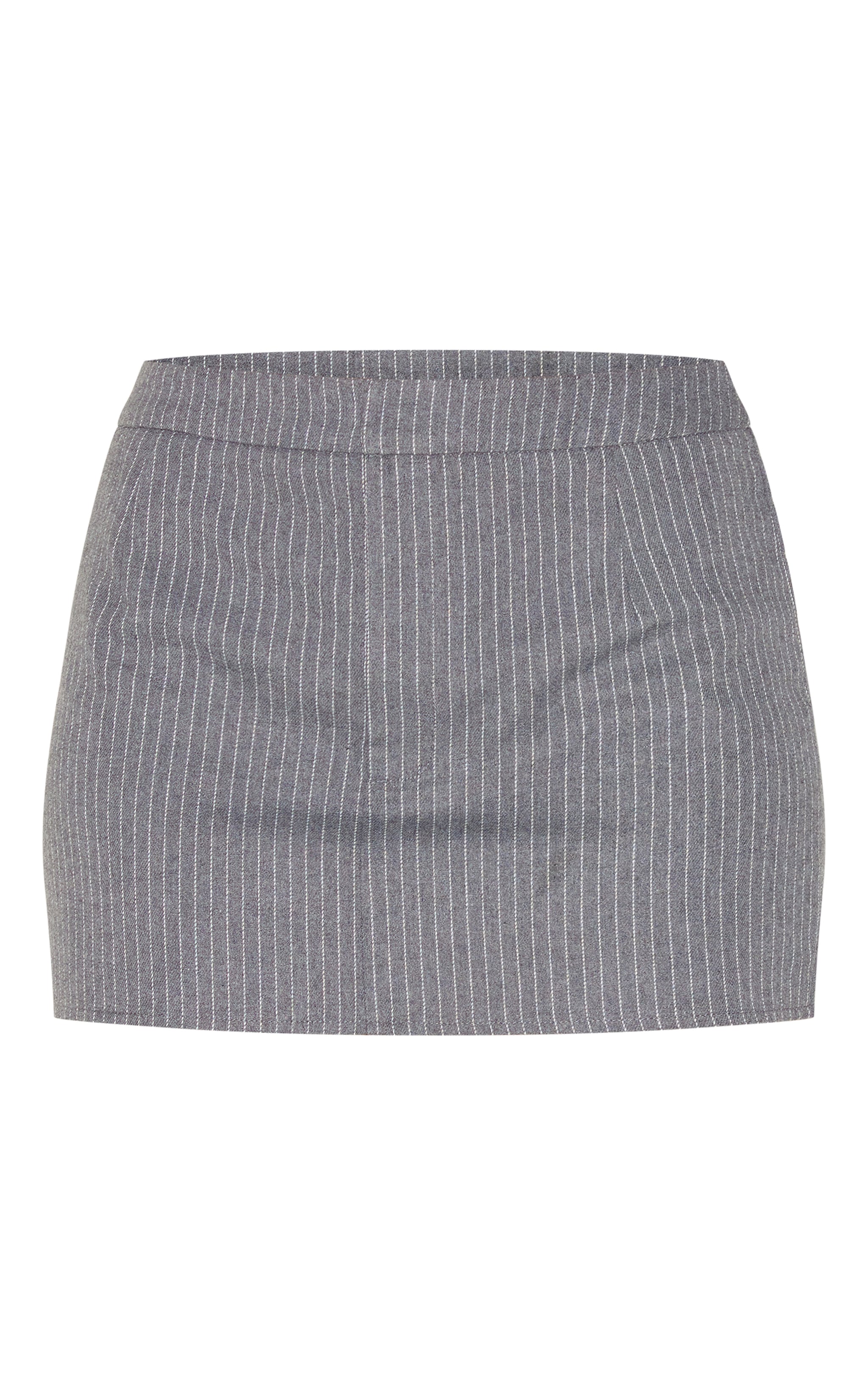 Light Grey Woven Tailored Pinstripe Mini Skirt image 5