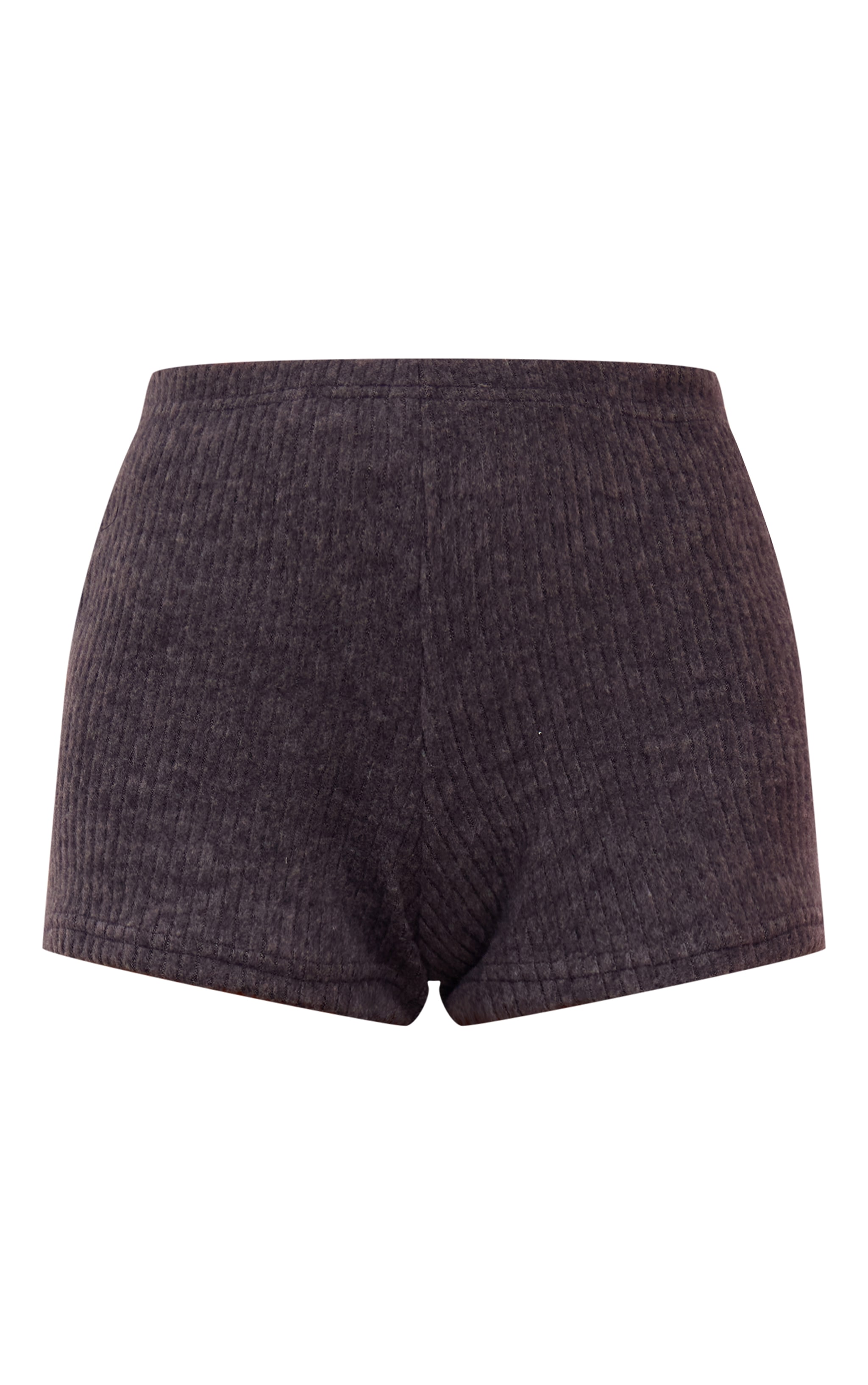 Dark Grey Brushed Rib Hotpants image 6
