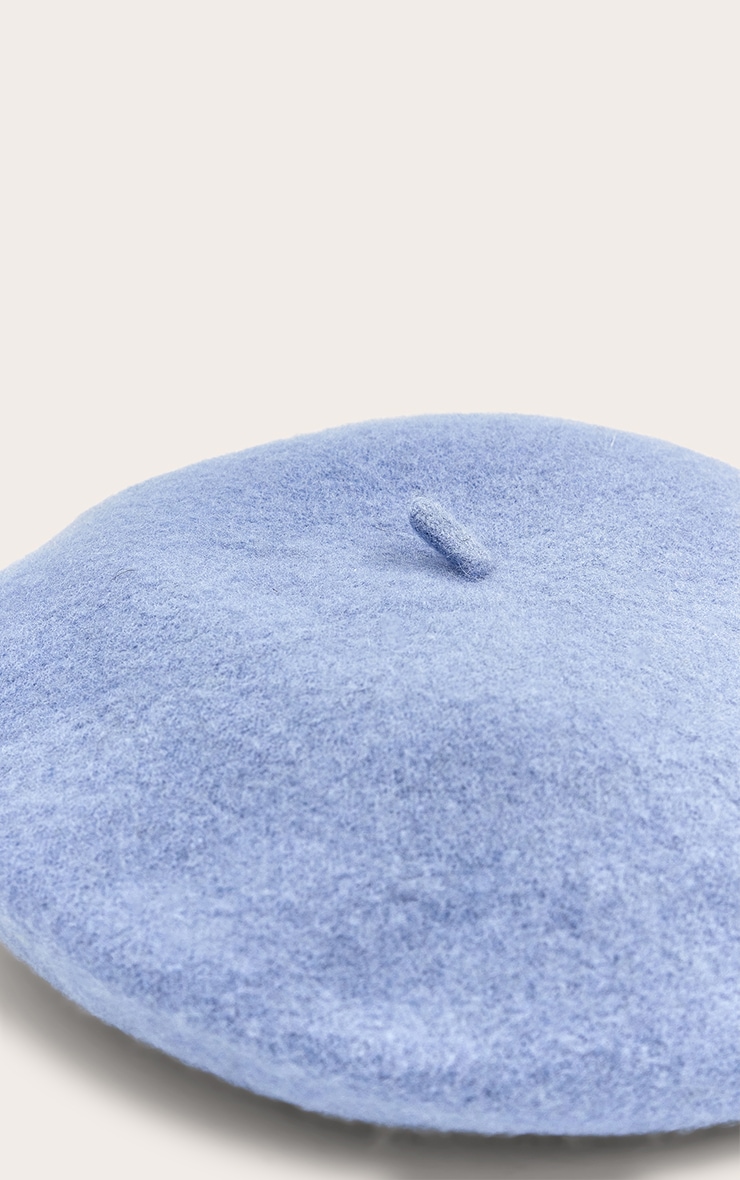 Powder Blue Soft Knit Beret image 3