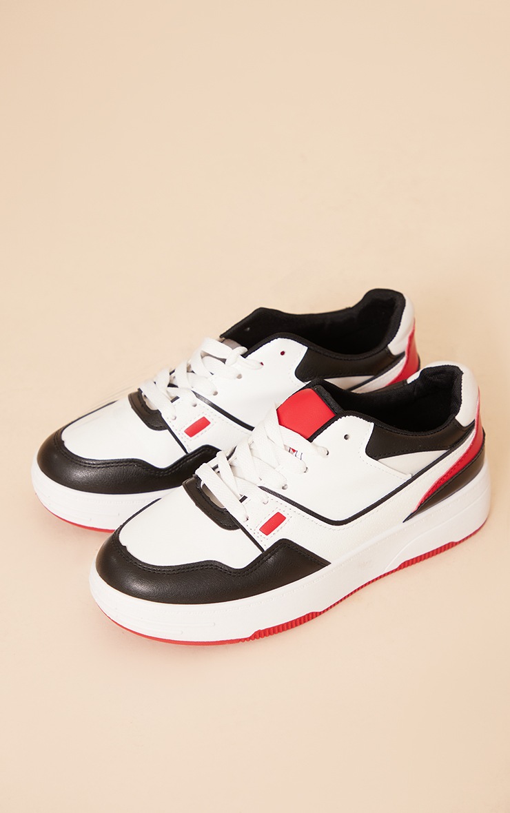 Red Panelled Sneakers image 2